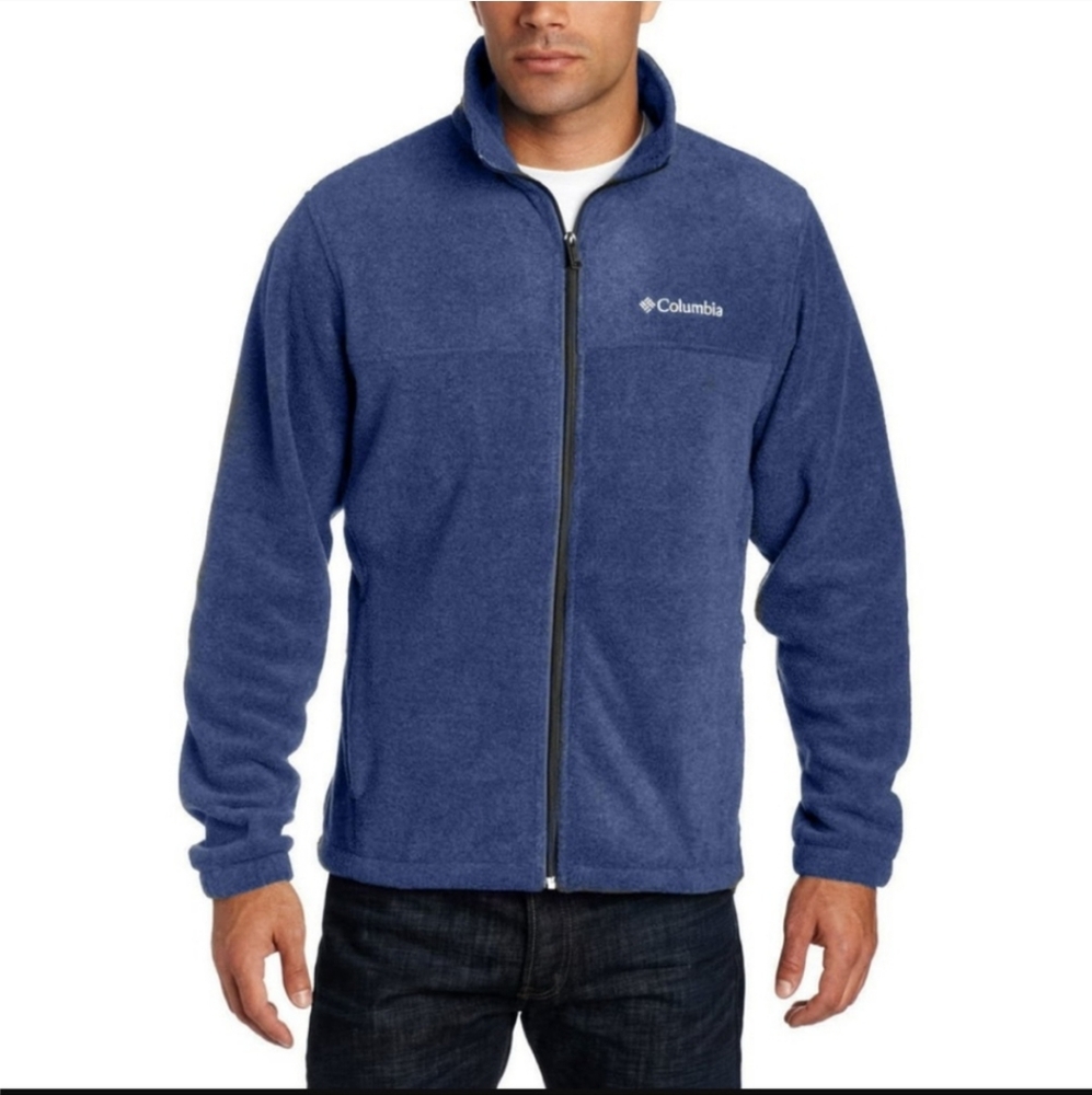 Columbia men's size medium blue feece zip up jacket
